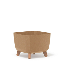 PROSPERPLAST Gracia Square ECO Wood Virágtartó Natúr-Öko 29 cm, 5db-os csomag kerti tárolás