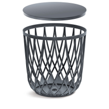 PROSPERPLAST Prosper Plast Uniqubo Multifunkciós Tárolókosár Antracit 45 cm, 4db-os csomag bútor