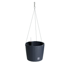 PROSPERPLAST Rato Rattan Hatású Függő Virágtartó Antracit 25,6 cm, 3db-os csomag kerti tárolás
