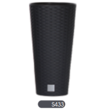 PROSPERPLAST Rato Tubus virágcserép antracit 25 cm-es betéttel (DRTUS250-S433) kerti tárolás