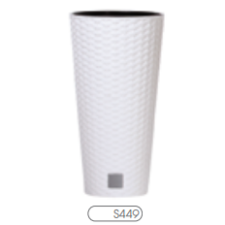 PROSPERPLAST Rato Tubus virágcserép fehér 30 cm-es betéttel (DRTUS300-S449) kerti tárolás