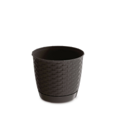 PROSPERPLAST Ratolla Round Fonott Mintás Virágtartó Umbra 25 cm, 5db-os csomag kerti tárolás