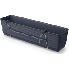 PROSPERPLAST Ratolla Virágcserép Kampókkal DRL600PW Antracit Színben (CEN-78040) kerti tárolás