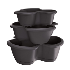  Prosperplast RESPANA TRIO kaspó gyógynövényekre antracit kerti tárolás