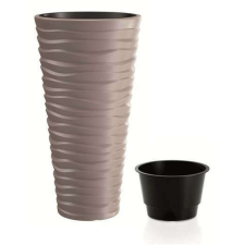 PROSPERPLAST SAND SLIM virágcserép mokka 34,9 cm kerti tárolás
