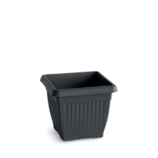 PROSPERPLAST Terra Négyzetes Műanyag Virágcserép Antracit 30 cm, 10db-os csomag kerti tárolás