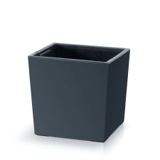 PROSPERPLAST Urbi Square Low Antracit Műanyag Kocka Virágtartó 24 cm, 5db-os csomag kerti tárolás