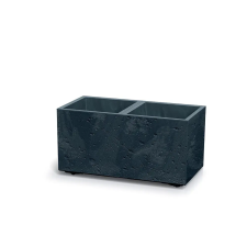 PROSPERPLAST Virágcserép Prosperplast SIERRA CASE beton hatás 57,7 cm antracit kerti tárolás