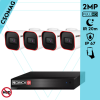  Provision 4 cső kamerás analóg megfigyelőrendszer 2MP HD Pro biztonsági kamera, inframegvilágítás 20m, 2.8mm fix lencse, 88° látószög