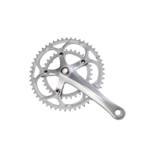 Prowheel négyszögtengelyes országúti hajtómű, 34-50T, 2x8s, 170 mm, alumínium, ezüst kerékpár hajtómű