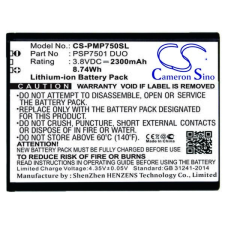 PSP7501 DUO Telefon akkumulátor 2300 mAh mobiltelefon akkumulátor