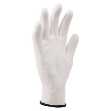  PU mártott szerelőkesztyű fehér 8-as  12pár/csomag
