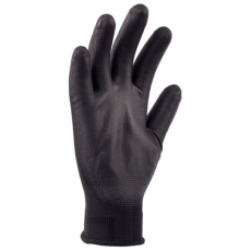  PU mártott szerelőkesztyű fekete 9-es  12pár/csomag