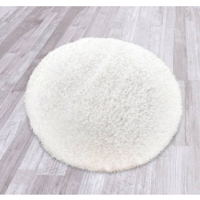  Puffy egyszínű kerek szőnyeg 120cm - fehér lakástextília
