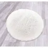  Puffy egyszínű kerek szőnyeg 120cm - fehér