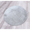  Puffy egyszínű kerek szőnyeg 120cm - szürke