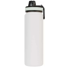 Pufo Camping fém termosz palack italokhoz, izoterm, 500 ml, fehér termosz