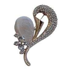 Pufo Elegáns női bross, Brilliant Stone, kavicsos modell, arany bross