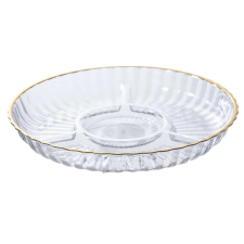 Pufo Gentle Gold kerek tálalótálca 3 rekesszel, 28 cm konyhai eszköz