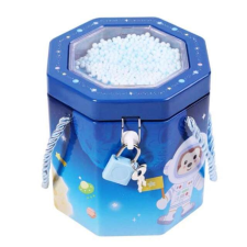  Pufo Little Astronaut fém malacpersely zárral és kulccsal, 12 cm, kék persely