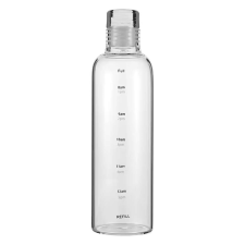 Pufo palack vízhez vagy folyadékokhoz boroszilikát anyagból, szoros fedéllel, 500 ml kulacs, kulacstartó
