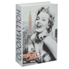 Pufo titkos könyves széf kulcsos zárral, Marilyn Monroe modell, 24 x 15 cm