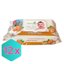  Pufy Fresh nedves törlőkendő almond milk 120db/csg KARTON - 12x120 db tisztító- és takarítószer, higiénia