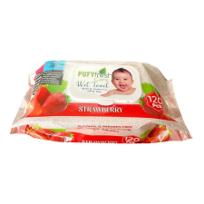 Pufy Fresh Popsitörlő Eper kupakos (120 db/cs) törlőkendő