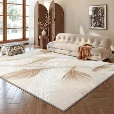 Puha bársony szőnyeg 200x300cm - Krém színű, Toll mintás 601100035954811-200300 lakástextília