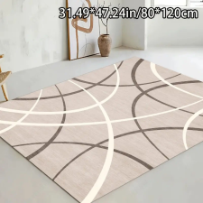 Puha bársony szőnyeg, görbe vonalak minta 80x120cm BR552959-1 lakástextília
