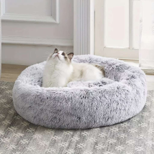 Puha, meleg fánk alakú macskaágy, 76,2 cm szállítóbox, fekhely macskáknak