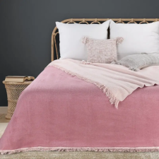  Puha pamut-akril kétoldalas 2 személyes takaró Világos rózsaszín 220x240 cm lakástextília
