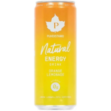 Puhdistamo Natural energy 330ml narancs- limonádé ízű természetes energiaital DRS üdítő, ásványviz, gyümölcslé