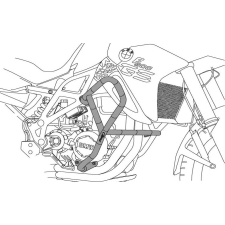 ﻿PUIG Engine guards PUIG 3572N d 25mm fekete bukócső, bukógomba