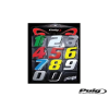 PUIG Puig NUMBER 6 115MM. fekete, 5 darabos csomag Puig  Vázak, idomok, kiegészítők Matricák