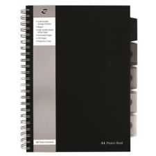 Pukka pad Black project book Spirálfüzet A4 vonalas 125 lap füzet