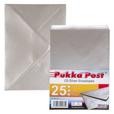 Pukka pad Boríték, C6, szilikonos, PUKKA PAD Silver, ezüst (PUP9065) boríték