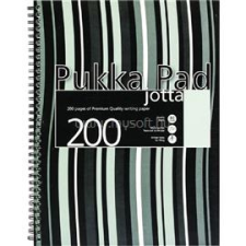 Pukka pad Jotta Pad A4 PP 200 oldalas fekete csíkos vonalas spirálfüzet (A15551081) füzet