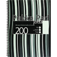 Pukka Pad Jotta Pad A5 PP 200 oldalas fekete csíkos vonalas spirálfüzet füzet