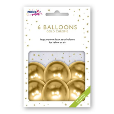 Pukka pad Léggömb, 30 cm, PUKKA PAD, metál arany party kellék