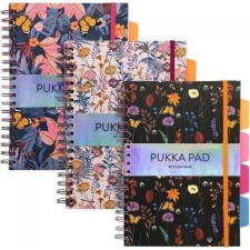 Pukka pad Project Book Bloom Spirálfüzet - B5, Vonalas, 100 Lap, Vegyes Szín (5032608194947) füzet