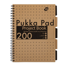 Pukka pad Project Book Kraft Recycle A4 200 oldalas vonalas spirálfüzet füzet