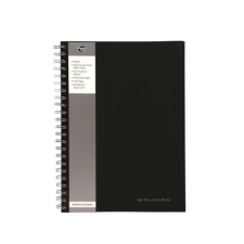 Pukka pad Spirálfüzet, A4, vonalas, 80 lap, PUKKA PAD Black, fekete (PUPJA4V) füzet