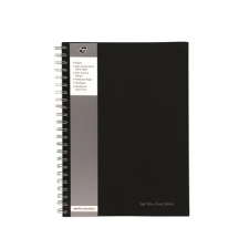 Pukka pad Spirálfüzet, A4, vonalas, 80 lap, PUKKA PAD &quot;Black&quot;, fekete füzet