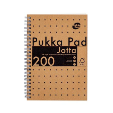 Pukka pad Spirálfüzet, A5, vonalas, 100 lap, PUKKA PAD Jotta Kraft (PUP9567) füzet