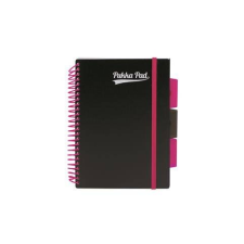 Pukka pad Spirálfüzet, A5, vonalas, 100 lap, PUKKA PAD, Neon black project book (PUPN7665V) füzet