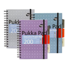 Pukka pad Spirálfüzet, A5, vonalas, 100 lap, PUKKA PAD &quot;Metallic Project Book&quot;, vegyes szín füzet