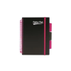 Pukka pad Spirálfüzet, A5, vonalas, 100 lap, PUKKA PAD, "Neon black project book"