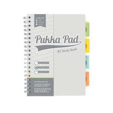 Pukka pad Spirálfüzet, B5, PUKKA PAD "Study book", szürke füzet