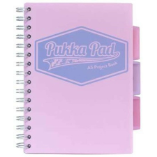 Pukka pad Spirálfüzet, PUKKA PAD Project Book, pasztell rózsaszín A5, 100 lap, vonalas, füzet